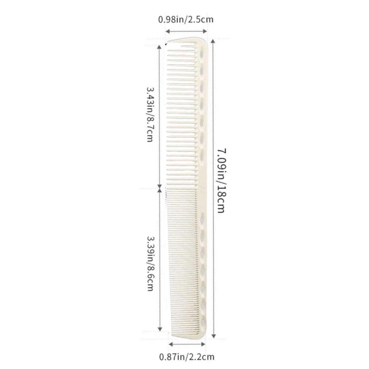 Carbon Fibre Cutting Comb White Hairdressing Barber  Professional Ys Park Style
